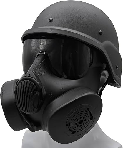 LZAQHMT Masque À Gaz Intégral Airsoft Tête De Mort – Casque M88 Masque Tactique Compatible pour Cosplay, Halloween, Bal Masqué, Équipement De Paintball(D)
