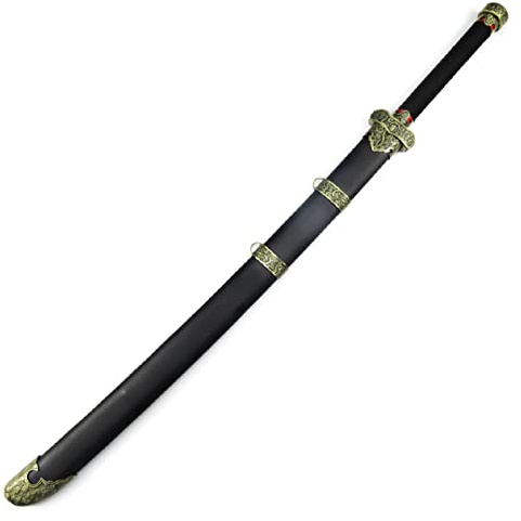 VHKJewE Spada Antica in Oro Nero, Collezione Cos, Spade di Oggetti Scena for Armi Anime, for l'allenamento Arti Marziali Kendo