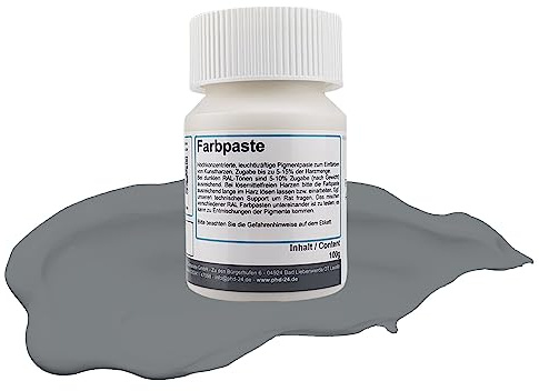 DD Composite Farbpaste 100g staubgrau RAL 7037 Pigment hochkonzentriert für Kunstharze Epoxidharz Resin Polyesterharz Gießharz farbintensiv deckend