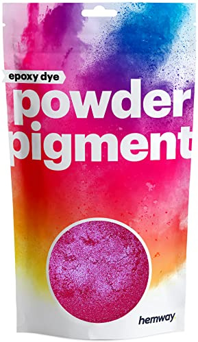 Hemway Epoxy Dye Powder Pigment Metallic Cerise Pink Powder 50g | Mica Pigment for Resin, Epoxy, Polyurethane Paint, Jewellery & Resin Floors, Colour Enhancement