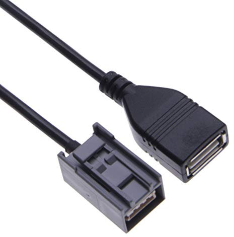 USB Cable Adapter by Keple | Vehicle Radio Stereo Audio USB Female Port Interface for Flash Drive Memory Stick MP3 or WMA Music