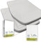 Dexitex - Spannbettlaken Wohnmobil 2er Set - 1 Spannbettlaken + 1 Matratzenschoner (125-155cm x 200cm)- Französische Bettwäsche - für Wohnwagen Bett - Oeko-TEX - 100% Baumwolle - Links - Weiß