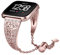 AISPORTS Compatible with Fitbit Versa 2 Strap for Women, Slim Crystal Bling Glitter Diamond Wristband Metal Buckle Jewelry Bracelet Replacement Strap for Fitbit Versa 2/Versa/Versa Lite Smart Watch