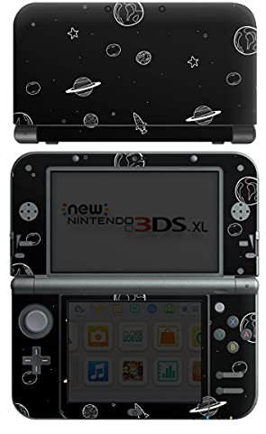 DeinDesign Skin kompatibel mit Nintendo New 3DS XL Folie Sticker Zeichnung Planet Black & Bold