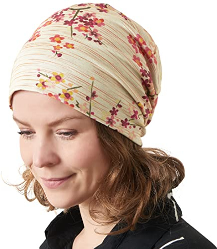 CHARM Verano Desgarbado Gorros Beanie Sombrero Orgánico Algodón Tablista Playa Hippie Hipster Flor Beige