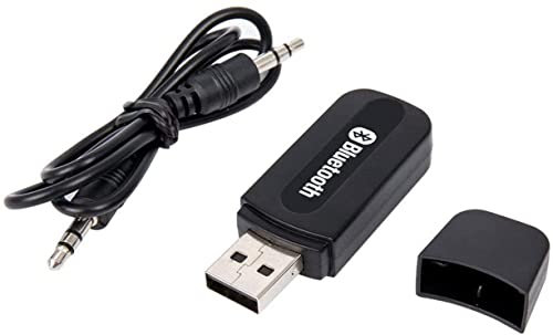 Adaptateur USB Bluetooth o Dongle Récepteur émetteur Bluetooth 2-en-1 avec 3 . 5mm o Cable Plug & Play pour PC / Home Stéréo / Casque / TV / Voiture - Noir Fashion Processed