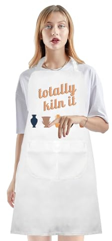 VAMSII Totally Kiln It Apron Ceramic Artist Gifts Ceramic Pottery Pottery Lover Gifts Clay Maker (totally kiln it Apron)