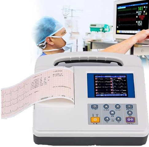 12-Avlednings 3-Kanals Ekg Ekg Patientmonitor, Hjärthälsomonitor För Hemmet, Bärbar Professionell Digital Lcd-Färgelektrokardiograf, För Personlig Medicinsk Munvård