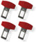 YUPDFGB Gurtschloss Adapter 4 pcs Universal Sicherheitsgurt Clips Mit Bohrer Anschnaller Adapter Auto Anschnaller Verlängerung Autogurt Stecker für LKW Pkw Transporter (Rot)