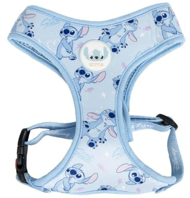 Harnais pour Chien, Confortable et réglable, idéal pour promenades et entraînement, matériau résistant et Respirant (Light Blue, S-M)
