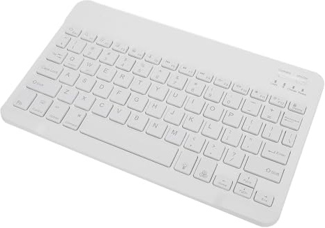 10 Tum Trådlöst Tangentbord, Ultra Slim Lightweight -Tangentbord, Ergonomisk Design, RGB -bakgrundsbelyst Reseportabelt Bluetooth -Tangentbord för Android PC Laptop Phone Tablet