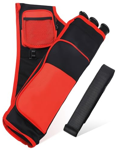 Carquois de tir à l'arc WANDGU pour flèches : carquois à flèches, Sac Porte-carquois avec Ceinture réglable, carquois pour flèches, Sac Porte-carquois avec 3 Tubes de flèches protégés
