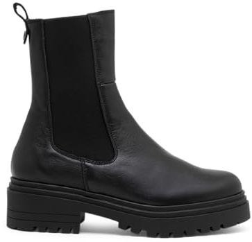 Porronet Botines De Piel Negros Con Elásticos Carol