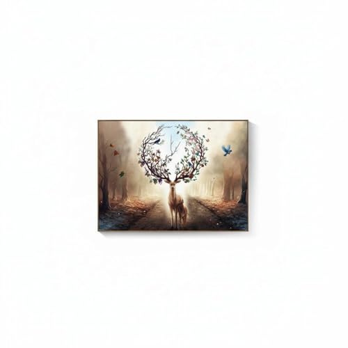FytStycale Coffret Électrique Panneau de Distribution Couvre Compteur Coffret Électrique Tableau Basculant en Toile Huile avec, 80 60cm Couvre 68 50cm, B-Cerf Mère Et Enfant