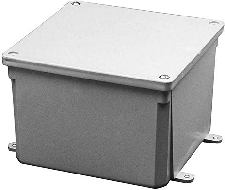 Cantex 5133710U 6 X6 X4 PVC Bulk Junction Box, 1-Pack, Grey