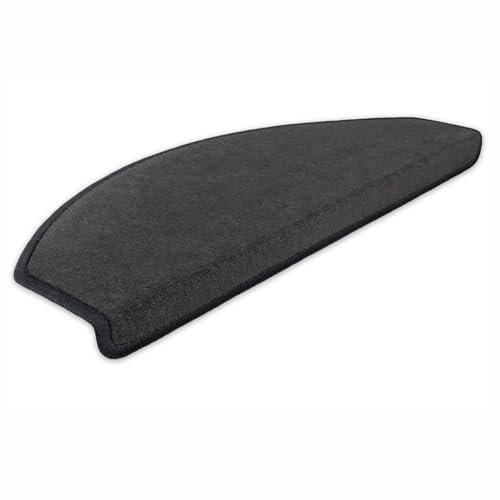 Kettelservice-Metzker® Stufenmatten Vorwerk Uni Anthrazit Einzeln und Sparset's 18 Stück Halbrund