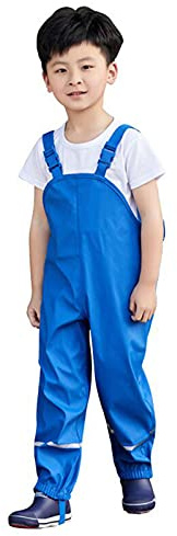 Pantalon de Pluie Enfant Imperméable Salopette Outdoor Garcon Étanche Boue Fille