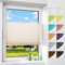 Allesin Plissee ohne Bohren Plissees Klemmfix Creme 100x130cm(BxH), Plisseerollo Faltrollo mit Klemmträger, Jalousie Rollos für Fenster und Tür, Sichtschutz und Sonnenschutz