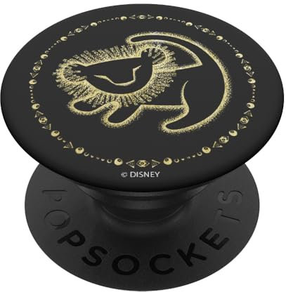 Disney The Lion King Rafiki's Simba Drawing In Gold PopSockets mit austauschbarem PopGrip