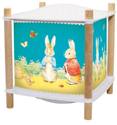 Trousselier 6260088 Magisches Nachtlicht mit Musik, Kinder Schlaflicht Peter Hase, Einschlafhilfe mit Schreidetektor, Laterne ReVOLUTION 2.0