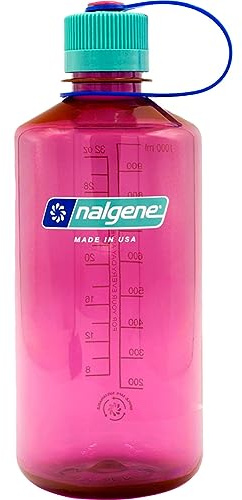 Nalgene Sustain Tritan BPA-Free Water Bottle Made with Material Derived from 50% Plastic Waste, 32 OZ, Narrow Mouth, Electric Magenta
