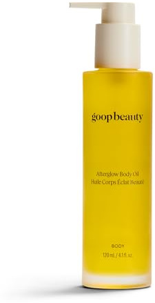 goop Beauty Afterglow Body Oil | Fast Absorbing Moisturizer for Dry Skin | Grape Seed Oil, Pomegranate Oil