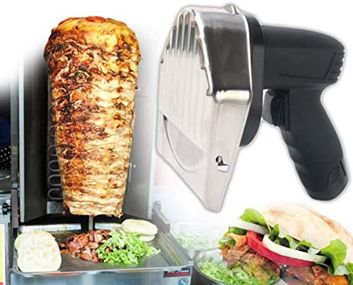 Máquina cortadora de Carne, 80 W Puede Ajustar el Grosor Cuchillo eléctrico para Kebab Cortadora eléctrica para Kebab Cuchillos para tallar eléctricos portátiles Cortadoras de Carne para Kebab para