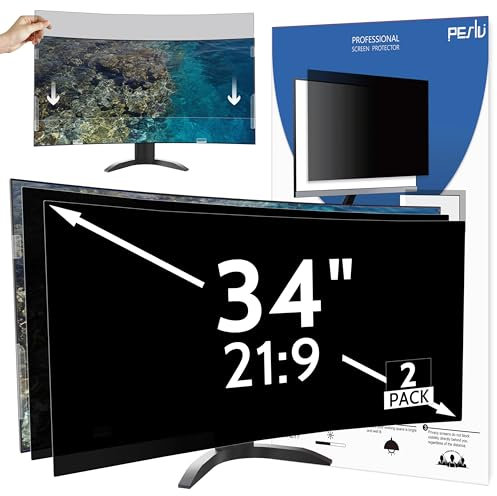 Peslv 2-Pack 34 Inch 21:9 Computer Privacy Screen for Curved Monitor