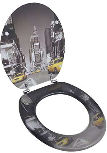 WAMVZYX Sanitär-WC-Sitz mit MDF-Deckel New York Design-Hardware