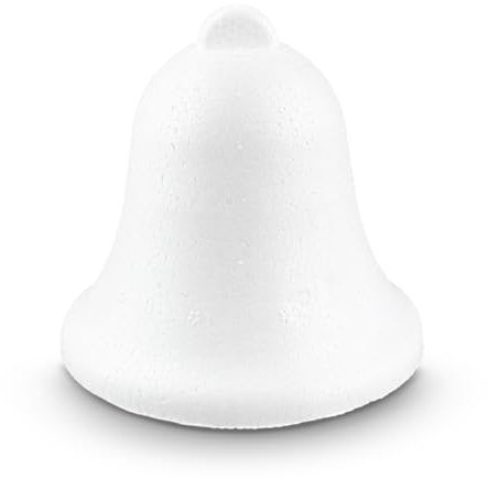 Netuno 5 pezzi campanelle in polistirolo 8 cm addobbi natalizi campane bianche per dipingere incollare o decorare decorazioni natalizie fai da lavoretti creativi casa e scuola