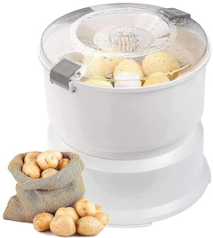Éplucheur électrique de Pommes de Terre 85 W, éplucheur Automatique 2 en 1, capacité 2,2 LB, déshydrateur de légumes avec Panier d'égouttage, Fonctionnement par Simple Pression, pour Pommes de Terre