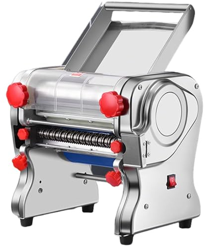 cendbirut Máquina eléctrica para Hacer Pasta, Masa Grande para Hacer Espaguetis y albóndigas de Fideos comerciales Grandes de 750 W con Cortador de 3 mm / 9 mm, para el hogar,Large