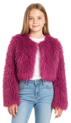 WELLATENT Fur Coats For Women,Plus Size Cropped Mongolian Faux Fuzzy Jacket Fluffy Fall Coat.