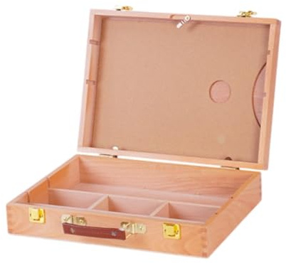 MotiveTech Cassetta per Artisti Scatola per Strumenti Organizzatore Multifunzionale Valigetta in Legno con Tavolozza a Olio Adatta per Dipingere all', S