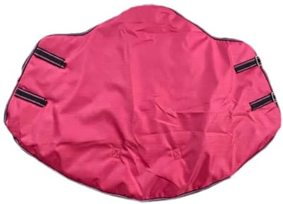 F Fityle Protezione Invernale per Cavalli in Poliestere 1000D, Multiuso, Pratico, Traspirante, con Cappuccio, Impermeabile, Scaldacollo per Cavalli, Rosso
