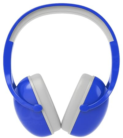 MOOD Cascos antiruido para niños: Reducción del ruido de 24 dB (SNR) - Diadema ajustable con orejeras suaves, muy cómodas y ligeras - Marca española con diseño minimalista exclusivo - Relax Kids Blue