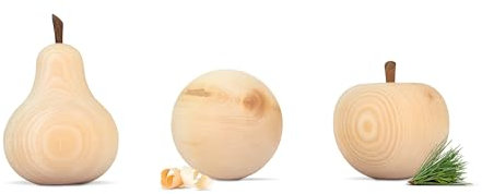 Zirbenfreunde-Set: Zirbenapfel + Zirbenbirne + Zirbenkugel, je 7cm