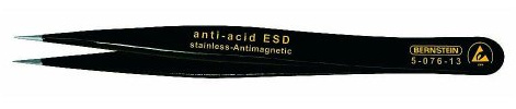 Bernstein Werkzeug SMD-Pinzette steif, gerade-spitz mit ESD-Beschichtung, 120 mm, 5-076-13