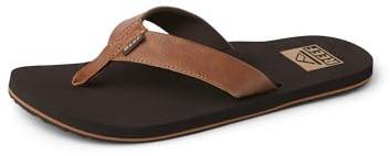 Reef Twinpin Mens Beach Flip Flop, Soft Cushion Footbed, Water Friendly, Brown, 12