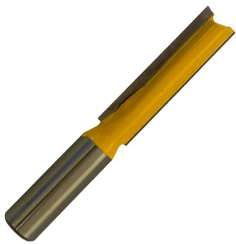 Rennie Tools - 1/2 Cutting Diameter x 1/2 Shank x 50mm Flute Extra Long TCT Tipped 2 Flute Straight Router Kitchen Worktop Cutter Bit. Compatible With Makita Bosch Trend Katsu Dewalt Router Etc