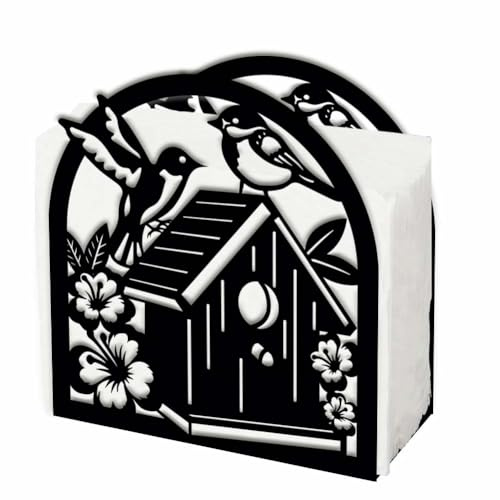 SUPERDANT Porte Serviette de Table D'Oiseaux pour Tables Nichoir en Fer Porte Serviette Papier Sur Pied pour Cuisine Table à Manger Comptoir Supports Métalliques Distributeur Serviette Papier Table