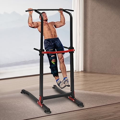 Gdetnysty Dip Station - Barra per trazioni e trazioni, Power Tower, torre di fitness, attrezzo da allenamento, con funzione di immersione, 82 cm, larghezza del prodotto per l'esercizio dei muscoli