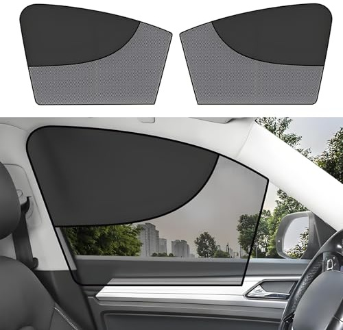 R-timer 2 PCS Parasoles Magnéticos para Mercedes Benz C160 C180 C200 C220 C300 C350, Cortinillas Ventana Lateral Malla Alta Densidad Protección UV Accesorios Coche