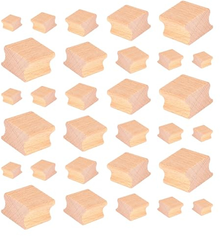 SZSMW 30 piezas Porta Sellos de Madera En Blanco - Cubo de Madera Sin Terminar - Puedes Imprimir Diferentes Patrones Y Convertirlos En Lo Que Quieras, Lo Cual Es Muy Interesante Y Significativo