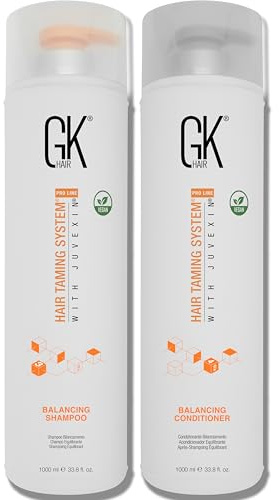 GK HAIR Global Keratin Balancing Shampoo and Conditioner Sets (1000ml/33.8 Fl Oz) för djuprengöring av oljigt och färgat hår för män och kvinnor