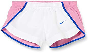 Nike G Nk Dry Sprinter Short Sport Shorts, Niñas, White/Magic Flamingo/Hyper Blue/(Hyper Blue) (c/o), L
