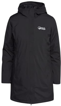 NORTH RIDGE Women’s Adapt 3-in-1 Jacket with Adjustable Hood & Removable Quilted Inner, Waterproof, Breathable & Insulated Raincoat (UK, Numeric, 10, Regular, Regular, Black)
