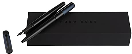 Hugo Boss Stifte-Set Gear Minimal Black & Navy (Kugelschreiber & Füllfederhalter) | Geschenkbox