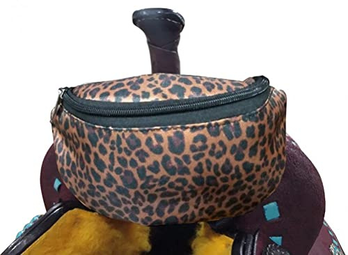 Showman Cheetah Print Insulated Nylon Saddle Pouch