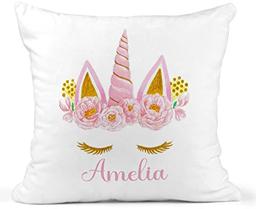 Personalised Unicorn Cushion, Scatter Cushion, Throw Pillow, Nursery Decor, Kids Bedroom Decor, New Baby Gift, New Arrival, Children's Birthday Gift